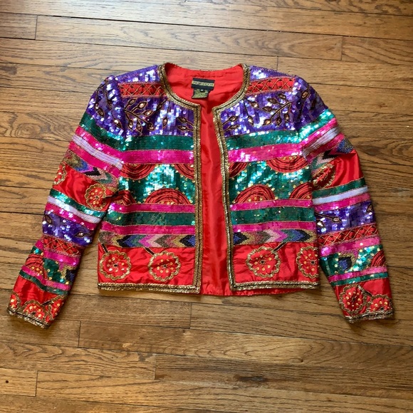 Vintage Parisian Room Beaded Jacket - Picture 1 of 5